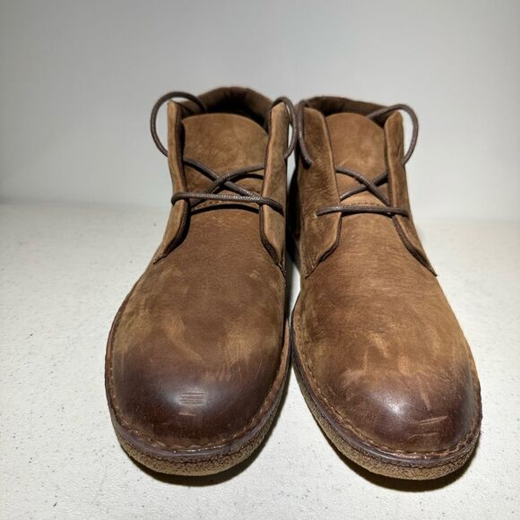 Born Brown Leather Lace Up Chukka Boots Men's 9 - Picture 3 of 8